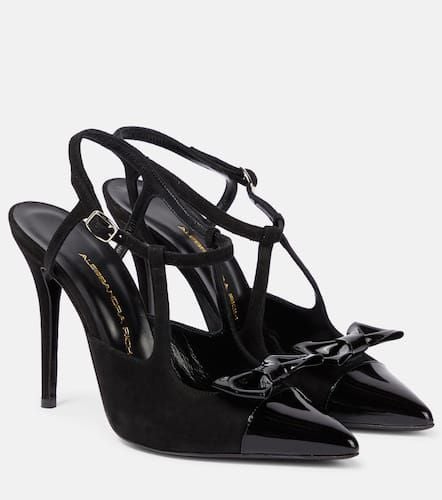 Suede and patent leather pumps - Alessandra Rich - Modalova