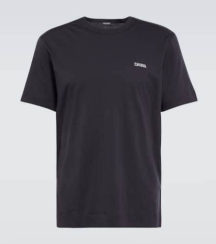 Zegna Logo cotton T-shirt - Zegna - Modalova