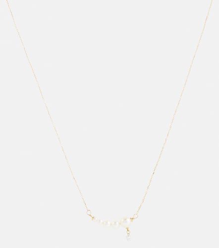 PersÃ©e Gradient 18kt chain necklace with diamond and pearls - Persee - Modalova