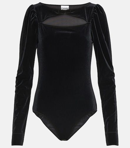 Ganni Body de jersey de terciopelo - Ganni - Modalova