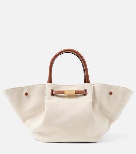 New York Midi leather-trimmed tote bag - DeMellier - Modalova