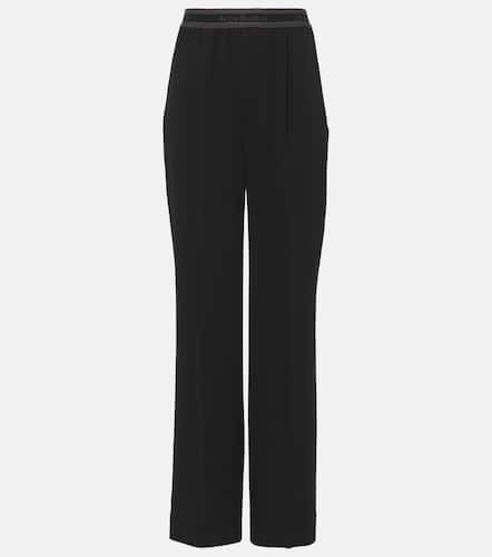 Logo mid-rise wide-leg pants - Acne Studios - Modalova