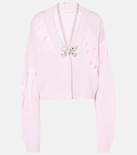 Embellished cotton and cashmere cardigan - Area - Modalova