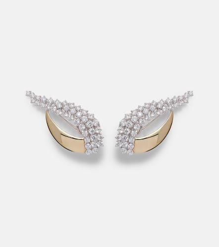 Golden Strada 18kt earrings with diamonds - Yeprem - Modalova