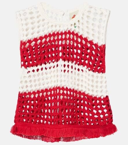 Striped crochet cotton vest - Farm Rio - Modalova