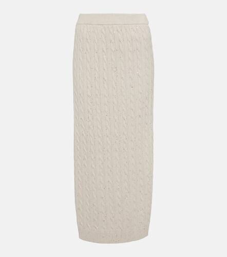 Knit cotton-blend midi skirt - Brunello Cucinelli - Modalova