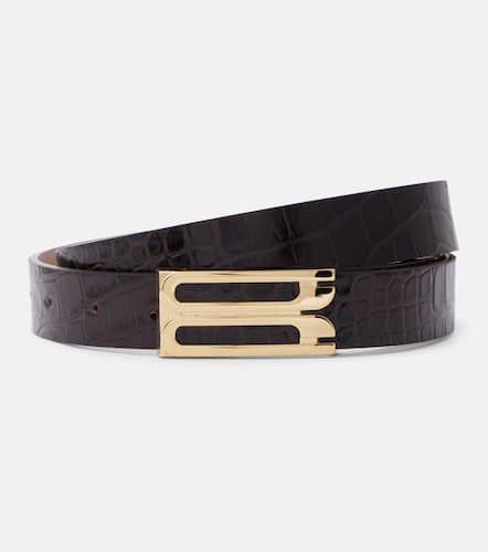 Croc-effect leather belt - Victoria Beckham - Modalova