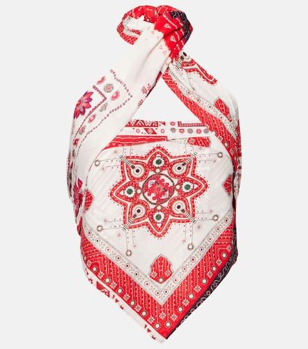 Feyza halterneck printed cotton top - Marant Etoile - Modalova