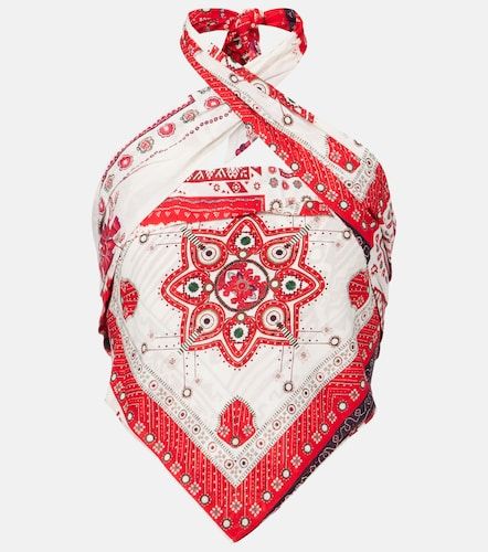 Top Feyza de algodón estampado - Marant Etoile - Modalova