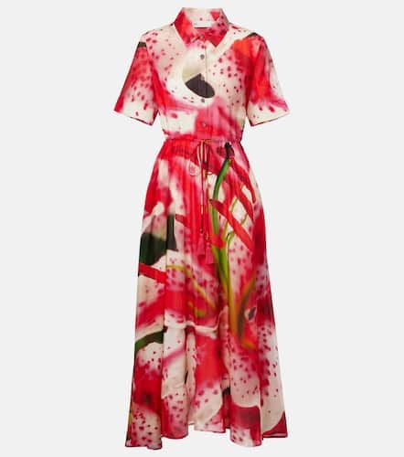 Printed silk and cotton shirt dress - Tory Burch - Modalova