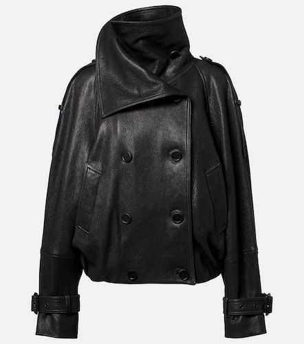 Chaqueta cruzada de piel - Acne Studios - Modalova
