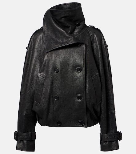 Chaqueta cruzada de piel - Acne Studios - Modalova