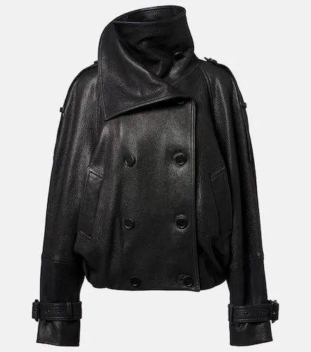 Double-breasted leather jacket - Acne Studios - Modalova