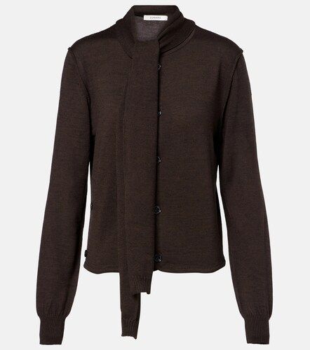 Twisted tie-detail wool-blend cardigan - Lemaire - Modalova