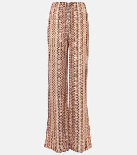 Zigzag cotton-blend wide-leg pants - Missoni - Modalova