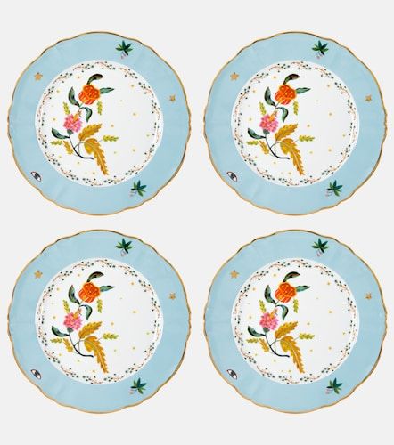 Set de 4 platos llanos Fabula Profumo de porcelana - Bitossi - Modalova
