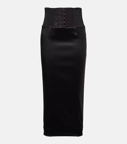 Corset satin midi skirt - Dolce&Gabbana - Modalova