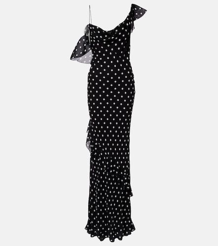 Polka-dot ruffled georgette gown - Self-Portrait - Modalova