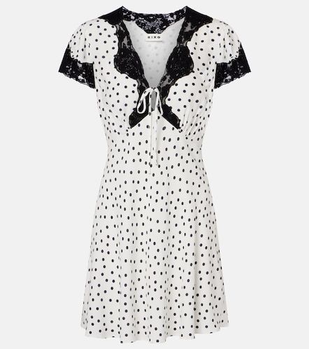 Polka-dot lace-trimmed minidress - Rixo - Modalova