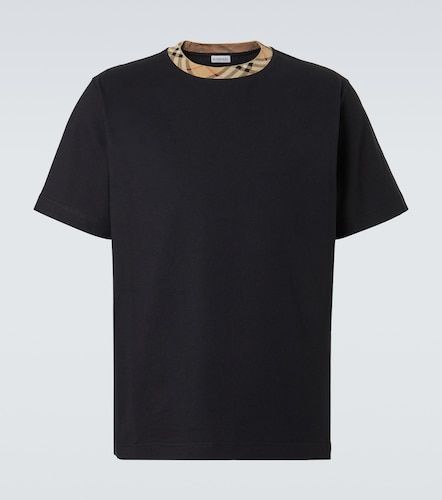 Camiseta de jersey de algodón con Check - Burberry - Modalova