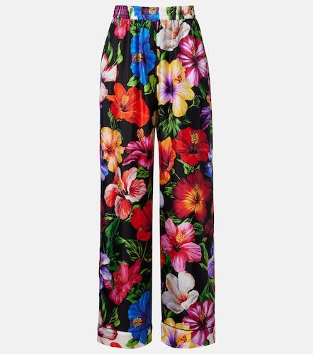 Pantaloni a gamba larga in seta - Dolce&Gabbana - Modalova