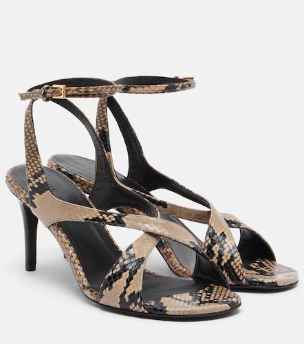 Liria snake-effect leather sandals - Khaite - Modalova