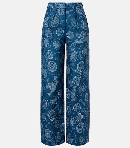 Alémais Pantalones anchos Lucky de lino estampados - Alemais - Modalova