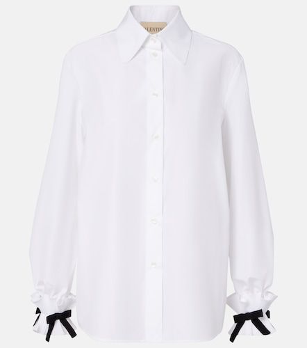 Camicia in popeline di misto cotone con fiocco - Valentino - Modalova