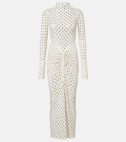 Embellished gathered jersey maxi dress - Alaia - Modalova
