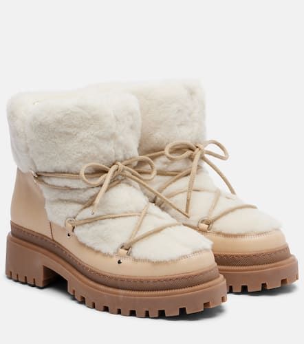 Bottines en shearling et cuir - Yves Salomon - Modalova