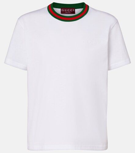 T-Shirt Webstripe aus Baumwoll-Jersey - Gucci - Modalova