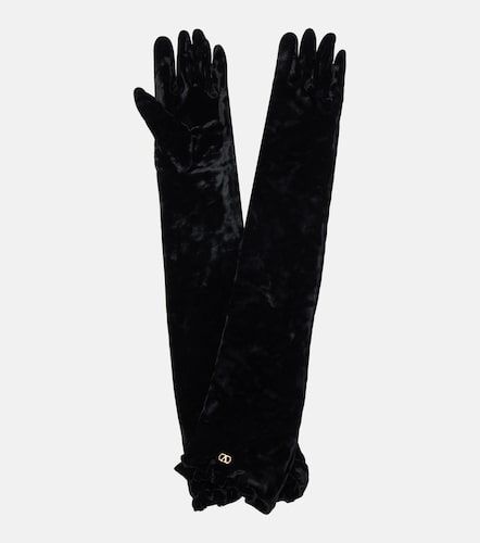 Handschuhe VLogo aus Samt - Valentino Garavani - Modalova