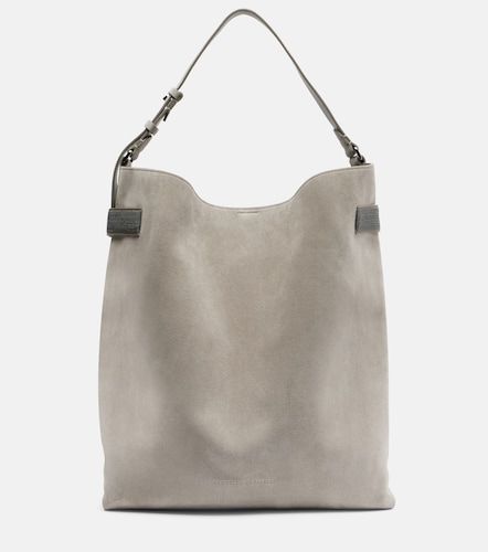 Borsa Essence Monili Large in suede - Brunello Cucinelli - Modalova