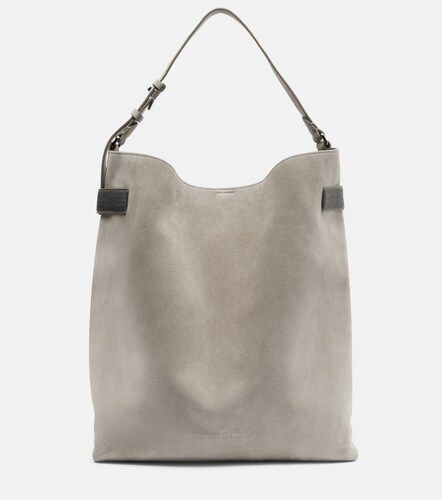 Essence Monili Large suede tote bag - Brunello Cucinelli - Modalova