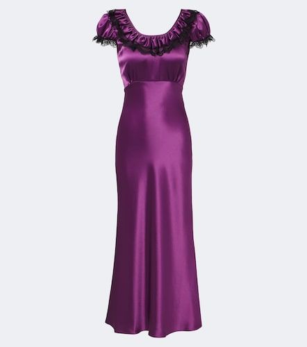 Maxikleid aus Satin mit Spitze - Rodarte - Modalova