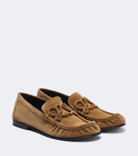 Loafers Double L aus Veloursleder - Loewe - Modalova