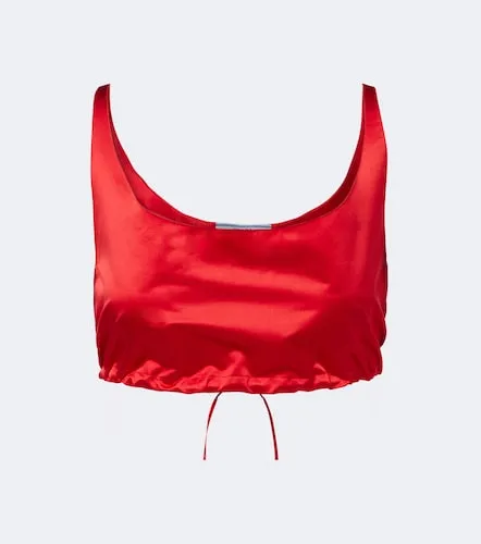 Prada Silk duchesse crop top - Prada - Modalova