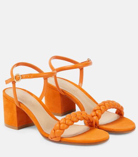 Cruz braided leather and suede sandals - Gianvito Rossi - Modalova