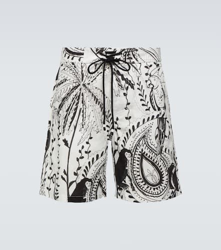 Printed cotton and linen shorts - Alanui - Modalova