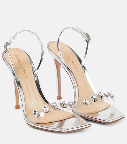 Embellished metallic leather sandals - Gianvito Rossi - Modalova