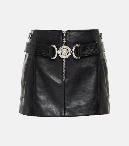 Versace Medusa leather miniskirt - Versace - Modalova