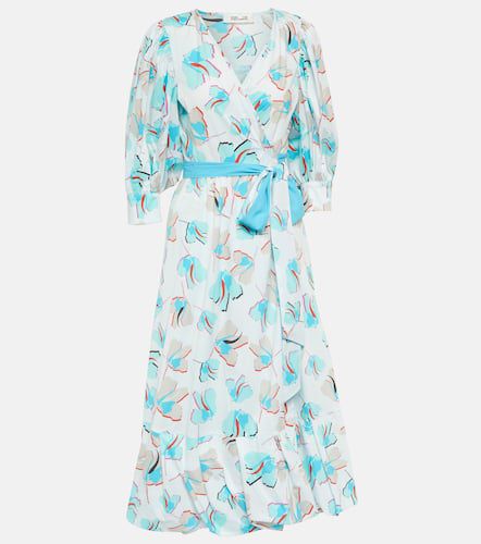 Fiona cotton midi dress in blue - Diane Von Furstenberg