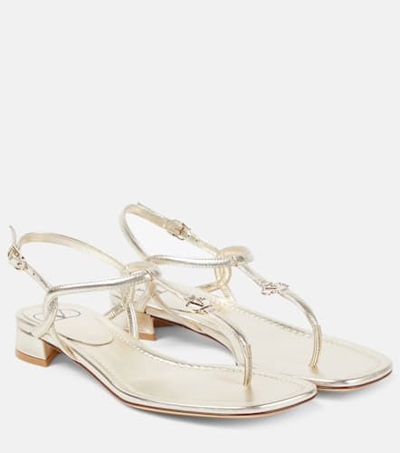 Sandalen VLogo Signature aus Metallic-Leder - Valentino Garavani - Modalova