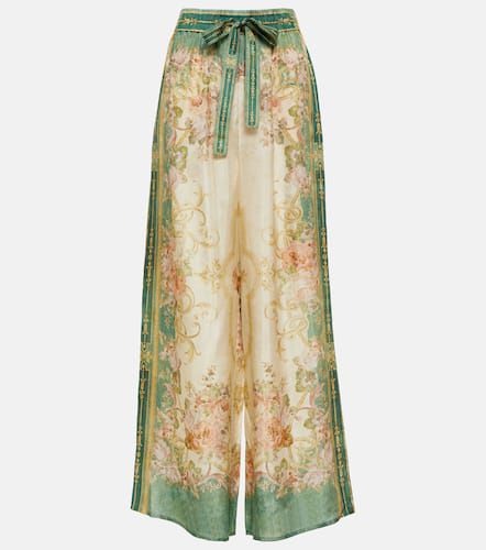 August printed silk wide-leg pants - Zimmermann - Modalova