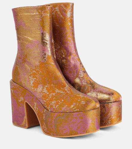 Jacquard platform ankle boots - Dries Van Noten - Modalova