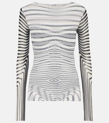 The Navy Blue Body Morphing mesh top - Jean Paul Gaultier - Modalova