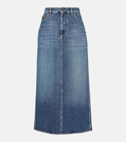 Falda larga en denim de tiro alto - Ralph Lauren Collection - Modalova