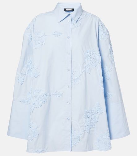 Floral oversized cotton shirt - Rotate - Modalova