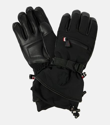 Moncler Leather-trimmed gloves - Moncler - Modalova