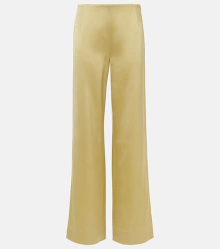 High-rise satin wide-leg pants - Toteme - Modalova